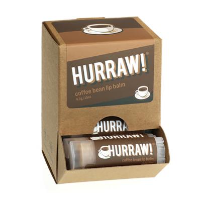 Hurraw! Organic Lip Balm Coffee Bean 4.8g x 24 Display